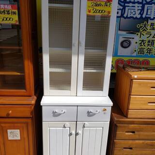 2面食器棚　格安　収納　カップボード