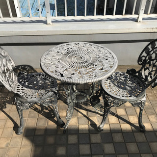 【お取引者決定】ガーデンテーブルチェアセットの画像