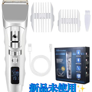 2020年最近版電動バリカン充電コードレス式　4段階長さ調整　5...