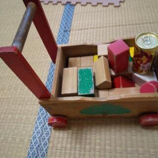 積み木 荷車つき