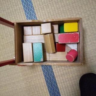 積み木 荷車つきの画像