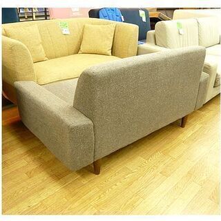 札幌【コンパクトな2人掛けソファ】幅130cm ベージュ系 布 