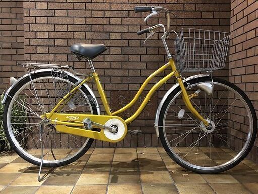 【中古】２６インチ　オートライト　イエロー