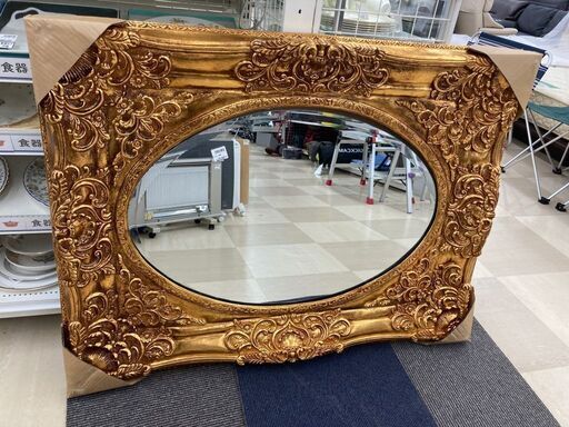 金縁ウォールミラー