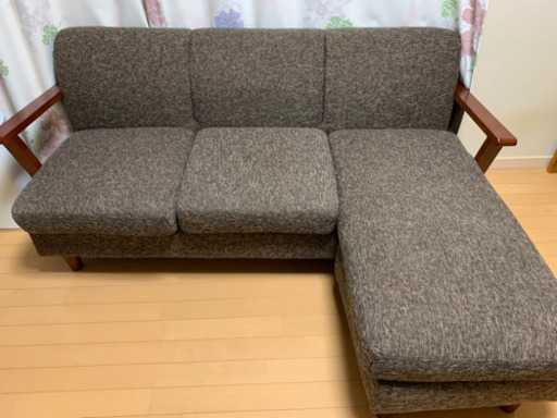 値下げ！NOCE 3人掛けソファ　オットマン付