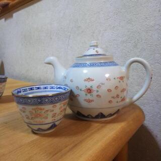 中国茶器 景徳鎮 ホタル茶碗＆急須の画像