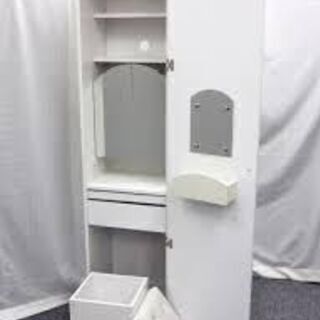 スリムドレッサー 鏡台 収納充実 姿見付き