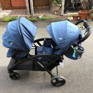 お譲り先決まりました。美品！joie2人乗りベビーカー