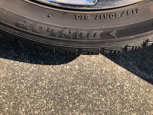 スタッドレスタイヤ ホイール 4本セット VENERDI 215/50R17　状態良　ダンロップ DSX-2