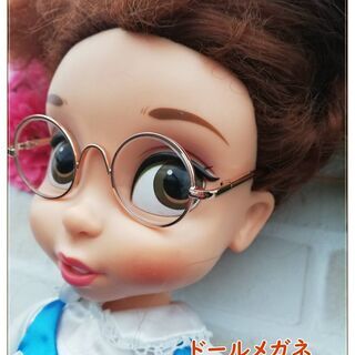 【ドール小物／ピンクゴールド】ぽぽちゃん　アニメータードール　ドールメガネ　イメチェン　輸入品　おままごとやごっこ遊びに最適◎プレゼントにもおすすめ！！大日付近でのお譲りの画像