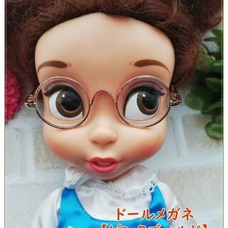【ドール小物／ピンクゴールド】ぽぽちゃん　アニメータードール　ドールメガネ　イメチェン　輸入品　おままごとやごっこ遊びに最適◎プレゼントにもおすすめ！！大日付近でのお譲りの画像