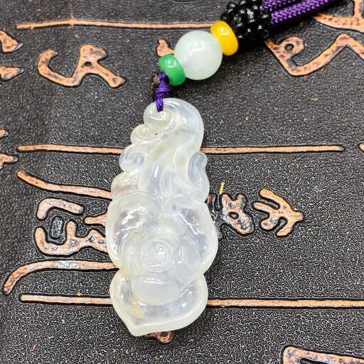 福袋 ネックレス 蓮 本翡翠 氷ヒスイ 透明色 誕生日プレゼント 天然石 本物保証