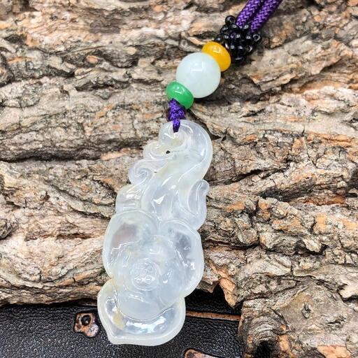 福袋 ネックレス 蓮 本翡翠 氷ヒスイ 透明色 誕生日プレゼント 天然石 本物保証