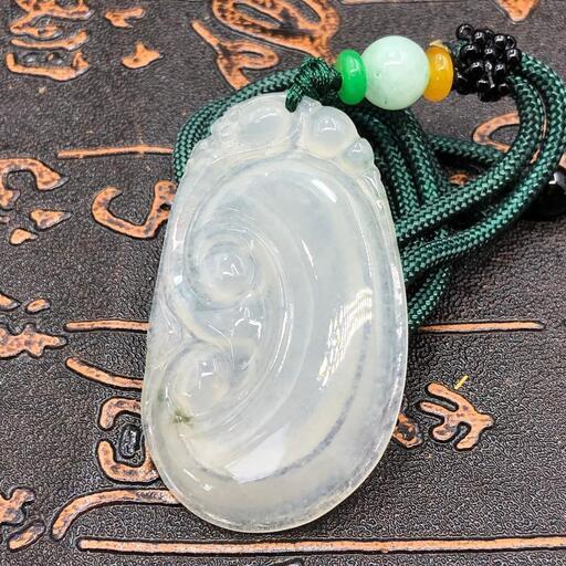 福袋 ネックレス 霊芝 本翡翠 氷ヒスイ 透明緑色 誕生日プレゼント 縁起物 本物保証