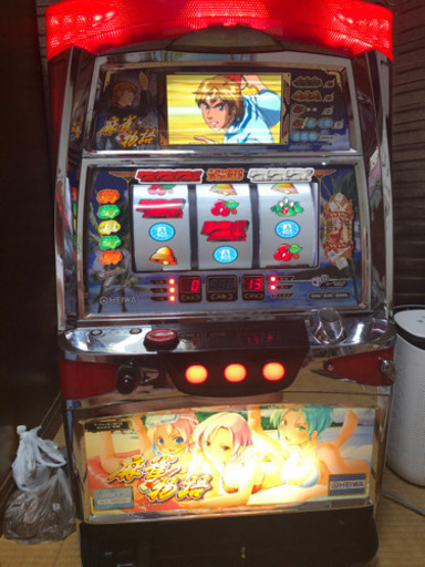 実機 パチスロ 4号機 麻雀物語 10円玉仕様 不要機付き