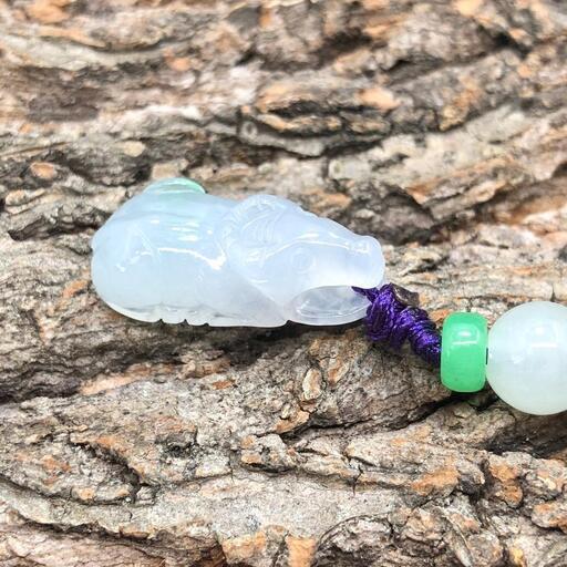 福袋 ネックレス 牛 ヒスイ 本翡翠 緑色 誕生日プレゼント 丑年 縁起物 本物保証