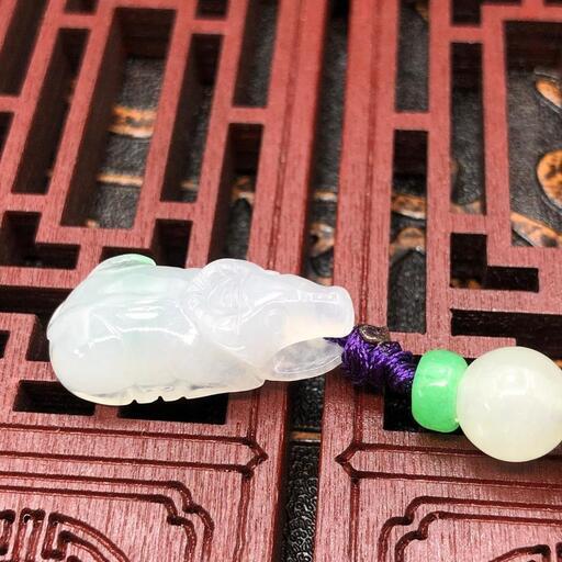 福袋 ネックレス 牛 ヒスイ 本翡翠 緑色 誕生日プレゼント 丑年 縁起物 本物保証