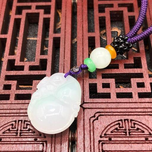 本物保証 ネックレス 瓢箪 本翡翠 氷ヒスイ 誕生日プレゼント 縁起物 魔除け