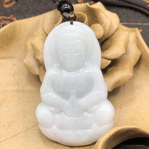 本物保証 ネックレス 観音様 本翡翠 ヒスイ 誕生日プレゼント 安産祈願 手作り