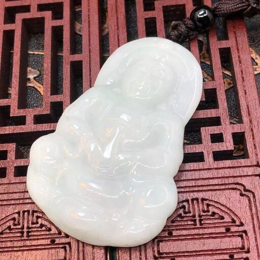 ネックレス 観音様 本翡翠 ヒスイ 誕生日プレゼント 安産祈願 魔除け 本物保証1