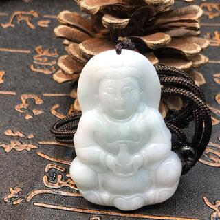 ネックレス 観音様 本翡翠 ヒスイ 緑色 誕生日プレゼント 安産祈願