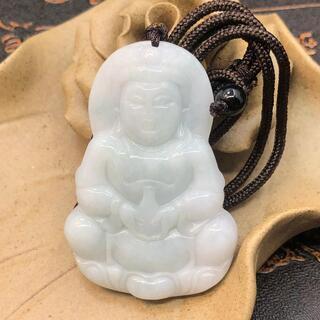 ネックレス 観音様 本翡翠 ヒスイ 緑色 誕生日プレゼント 安産祈願