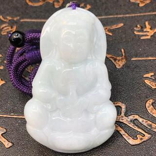 翡翠　観音様　重さ約1.7kg ネックレス 観音様 本翡翠 ヒスイ 緑色 誕生日プレゼント 安産祈願用