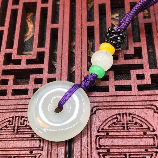 ネックレス 玉壁 平安扣 本翡翠 氷ヒスイ 誕生日プレゼント 天然石 本物保証1