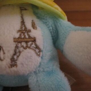 レア☆ 新品・タグ付き■ かえるのピクルス パリの雨 マスコット ぬいぐるみ■ブルーの画像