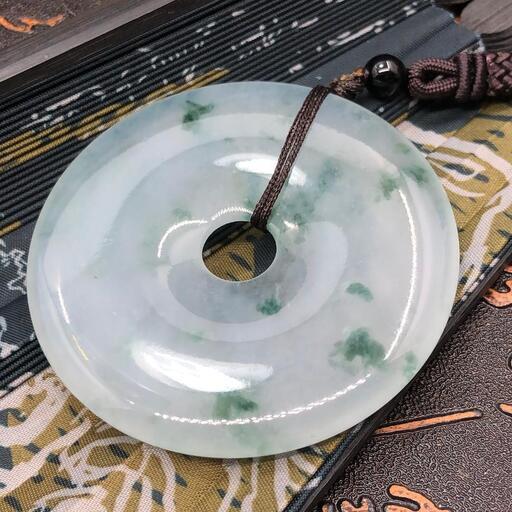 ネックレス 玉壁 平安扣 本翡翠 高氷ヒスイ 誕生日プレゼント 天然石 本物保証