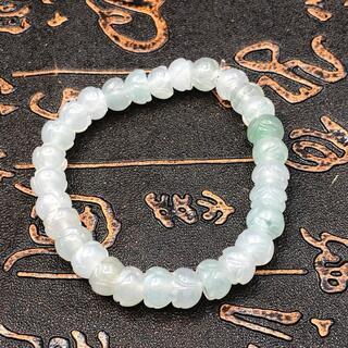 ブレスレット 蓮花 天然本翡翠 氷ヒスイ 誕生日プレゼント 鑑別書有