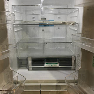 美品 2014年製 HITACHI 475L フレンチドア 冷蔵庫 R-FR48M4 真空チルド 日本製 日立
