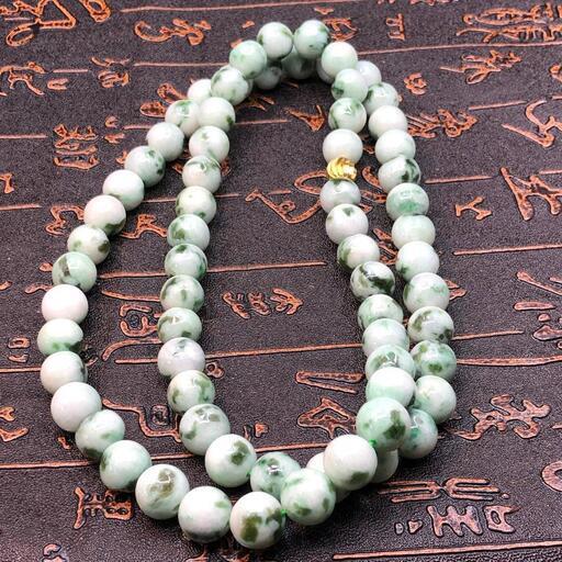 ネックレス 数珠 本翡翠 ヒスイ 天青色 誕生日プレゼント 天然石 本物保証