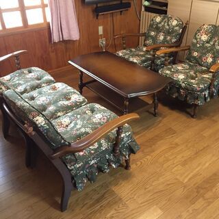 飛騨産業 キツツキマーク 穂高 センターテーブル付セット