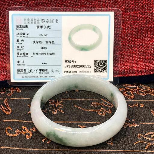 福袋 バングル 本翡翠 ヒスイ 緑色 誕生日プレゼント 天然石 レディース 鑑別書有