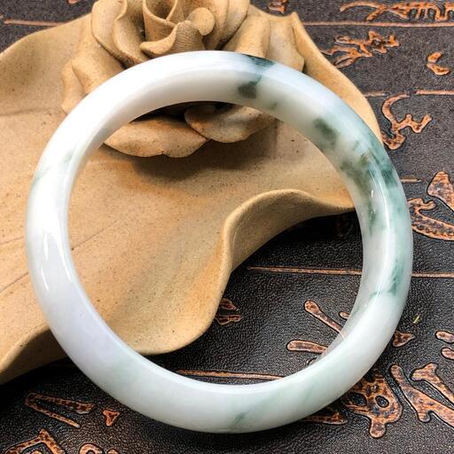 福袋 バングル 本翡翠 ヒスイ 二色 誕生日プレゼント 縁起物 レディース 鑑別書有3