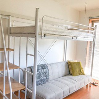 LOWYA ロフトベッド　シングル　コンセント付き宮棚