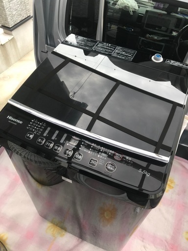 2016年製ハイセンス全自動洗濯機容量5.5キロ美品。千葉県内配送無料。設置無料。
