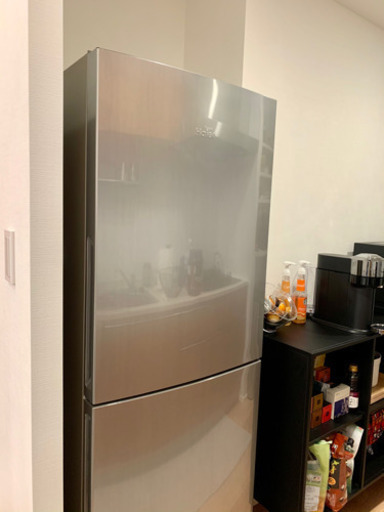 Haier +305㍑ 2ドアファン式冷蔵庫+シルバー JR-NF305AR(S) 美品