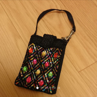 ビーズ ビジュー スマホケース ポーチ 小物入れ