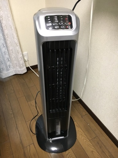 タワー　温風冷風　マイナスイオン付きセラミックヒーター