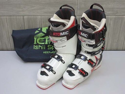 ss1715　アトミック　スキーブーツ　28.0～28.5cm　ホワイト　ATMIC　MEMORY FIT　REDSTAR PRO130　白　黒　赤　ウィンタースポーツ　スキー靴　スキー　靴