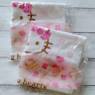 ハローキティ おしぼり&トレイ 2個セット