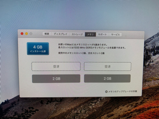 iMac mid2010 21.5インチ corei3 3.06Ghz メモリ4GB HDD250GB A1314Wirelessキーボード、A1296 Magic Mouse install dvd付属