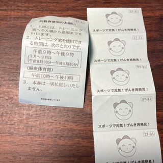 広島各区スポーツセンター利用券の画像