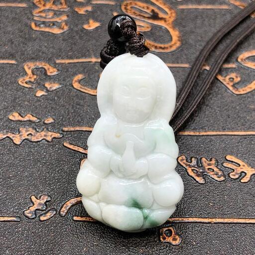 福袋 ネックレス 観音様 本翡翠 ヒスイ 誕生日プレゼント 安産祈願 手作り 鑑別書有