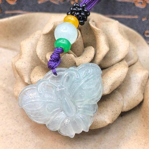 福袋 ネックレス 蝶々 本翡翠 氷種ヒスイ 誕生日プレゼント 手作り 縁起物 本物保証1
