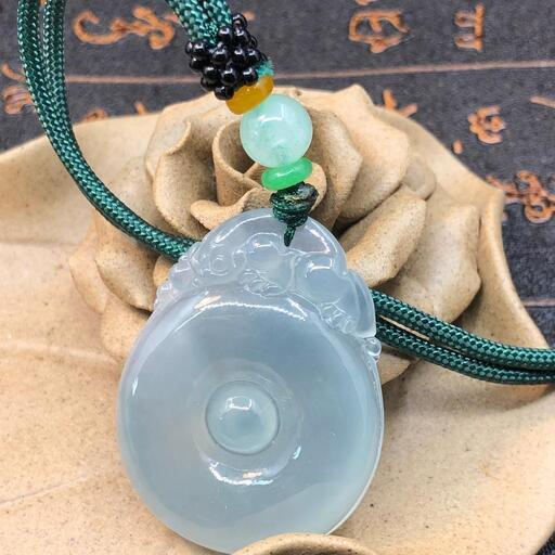 福袋 ネックレス 玉壁 平安扣 本翡翠 氷ヒスイ 誕生日プレゼント 息災 