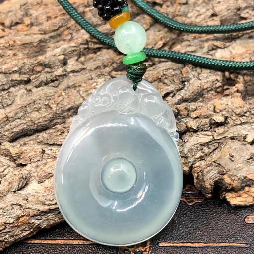 福袋 ネックレス 玉壁 平安扣 本翡翠 氷ヒスイ 誕生日プレゼント 息災 本物保証1