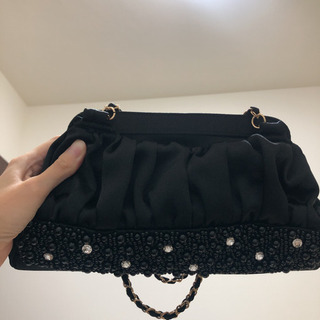 ハンドバッグ  パーティーバッグ　黒　アサクラ　結婚式用